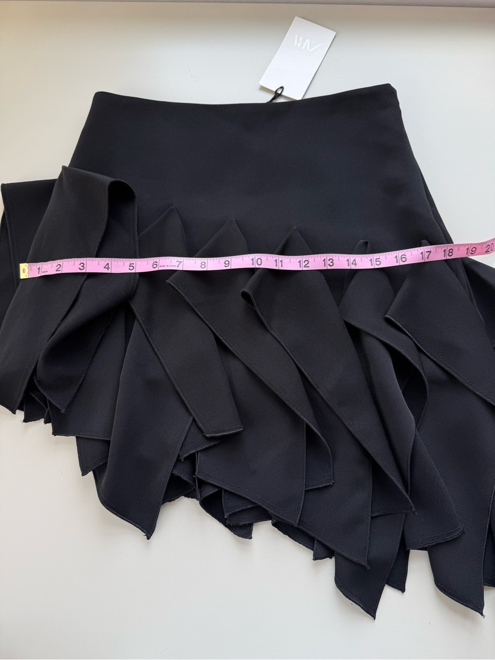 NWT Zara ZW COLLECTION Ruffled Mini Skirt Black, XS - Picture 7 of 10